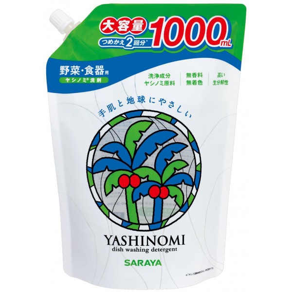 "Yashinomi Saraya" vaisių, daržovių ir indų ploviklis (papildymas), 1000ml